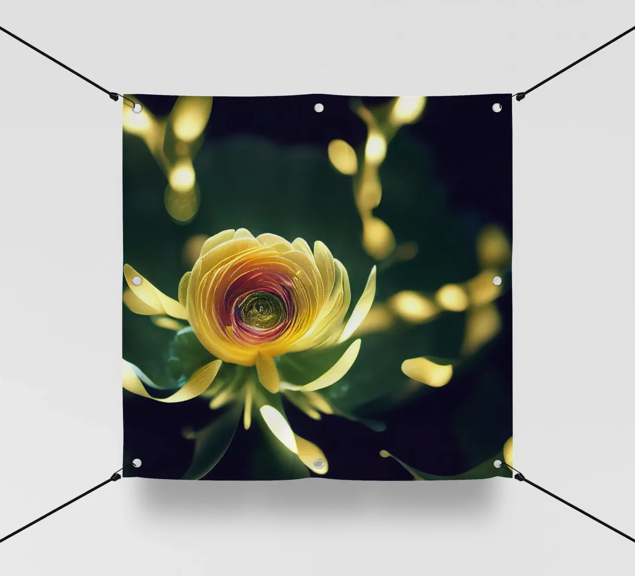 Macro fiore di ranuncolo telo in pvc da Bold Blooms