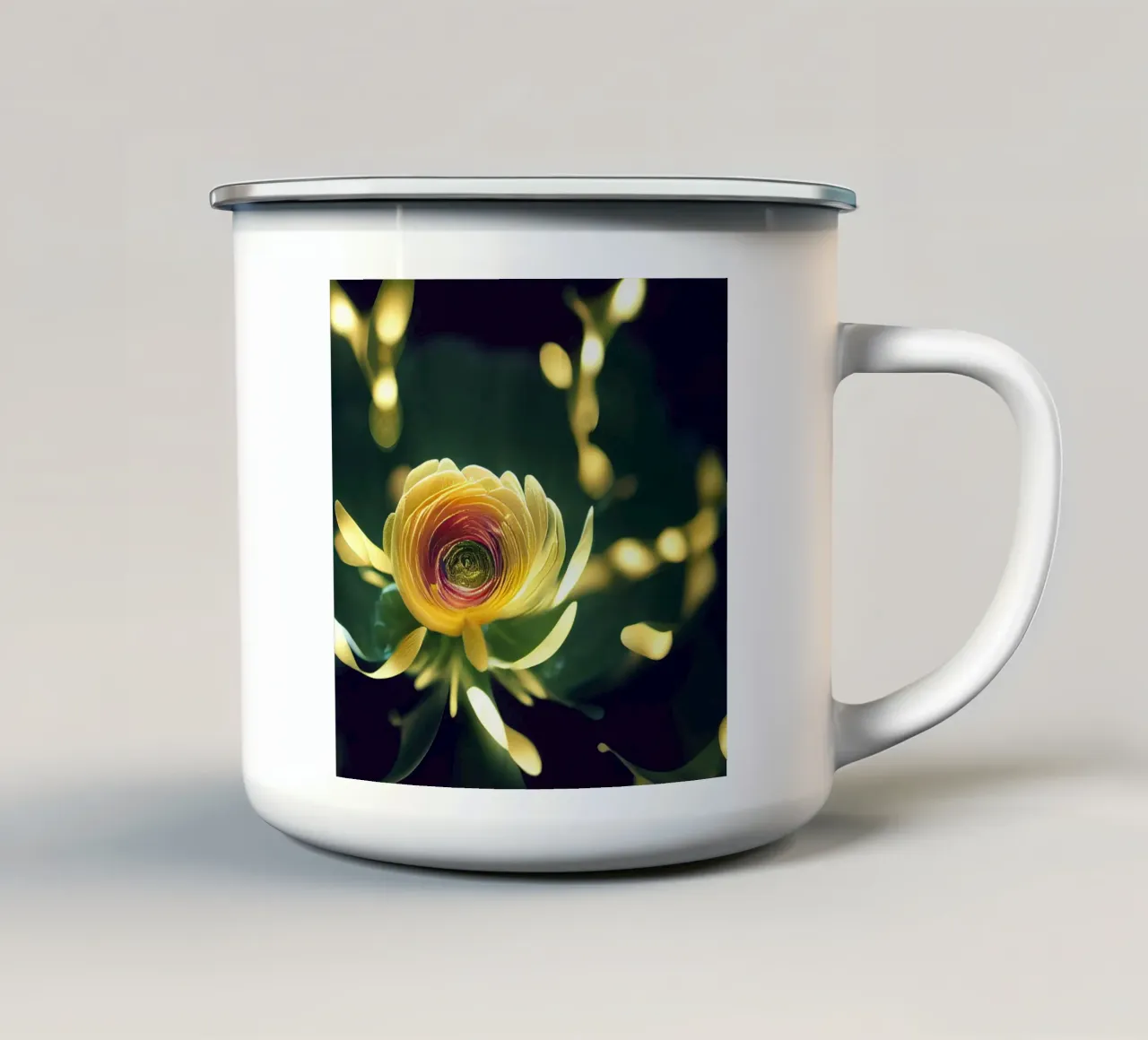 Macro fiore di ranuncolo tazza in smalto da Bold Blooms