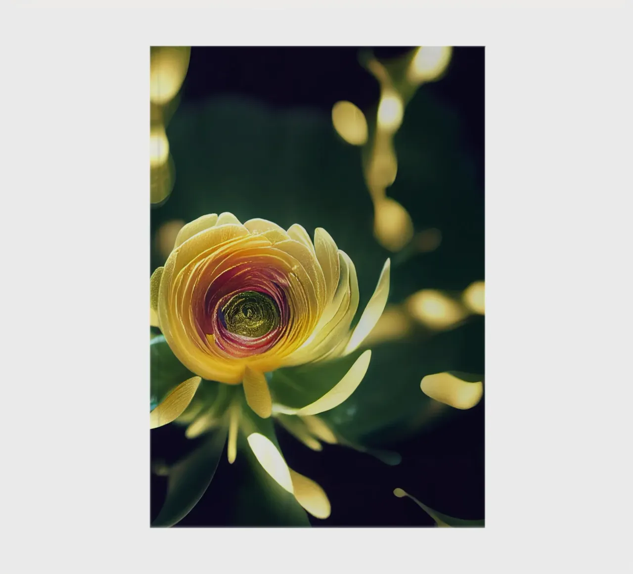 Macro Ranunculus Flower notebook by Bold Blooms
