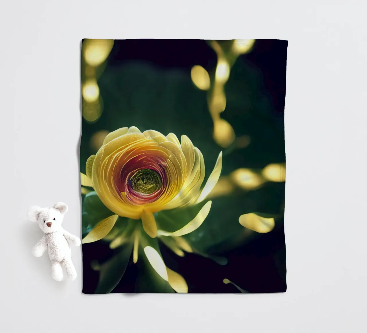 Macro fiore di ranuncolo coperta in pile da Bold Blooms