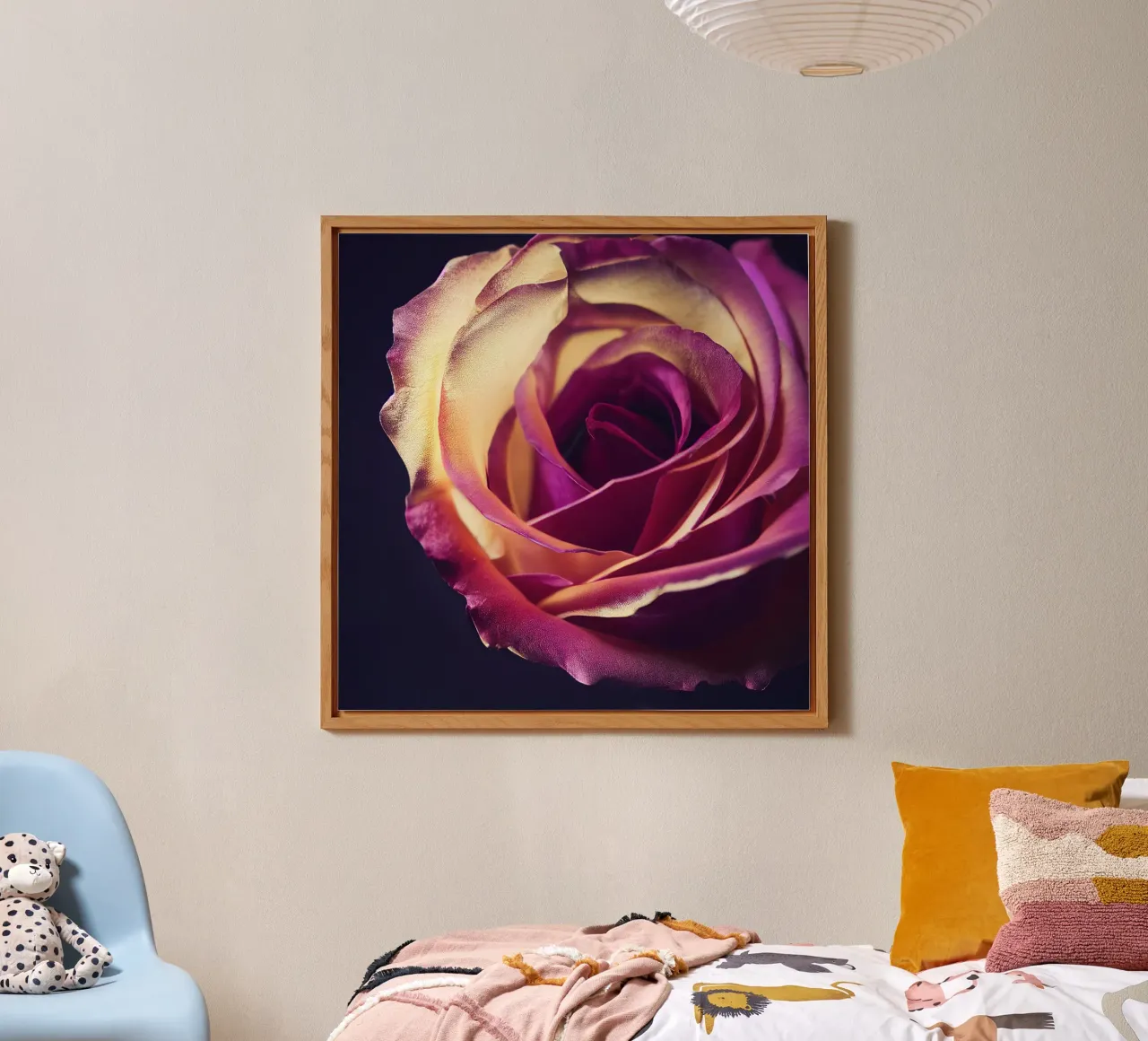 Macro fiore di rosa alluminio dibond da Bold Blooms