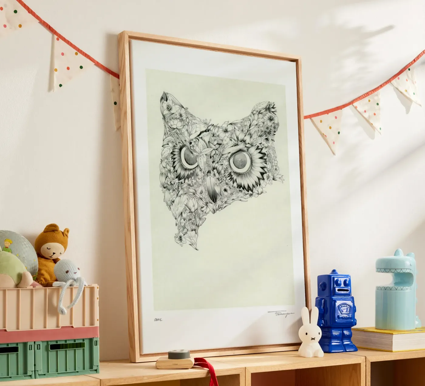 Owl canvas by Faunesque