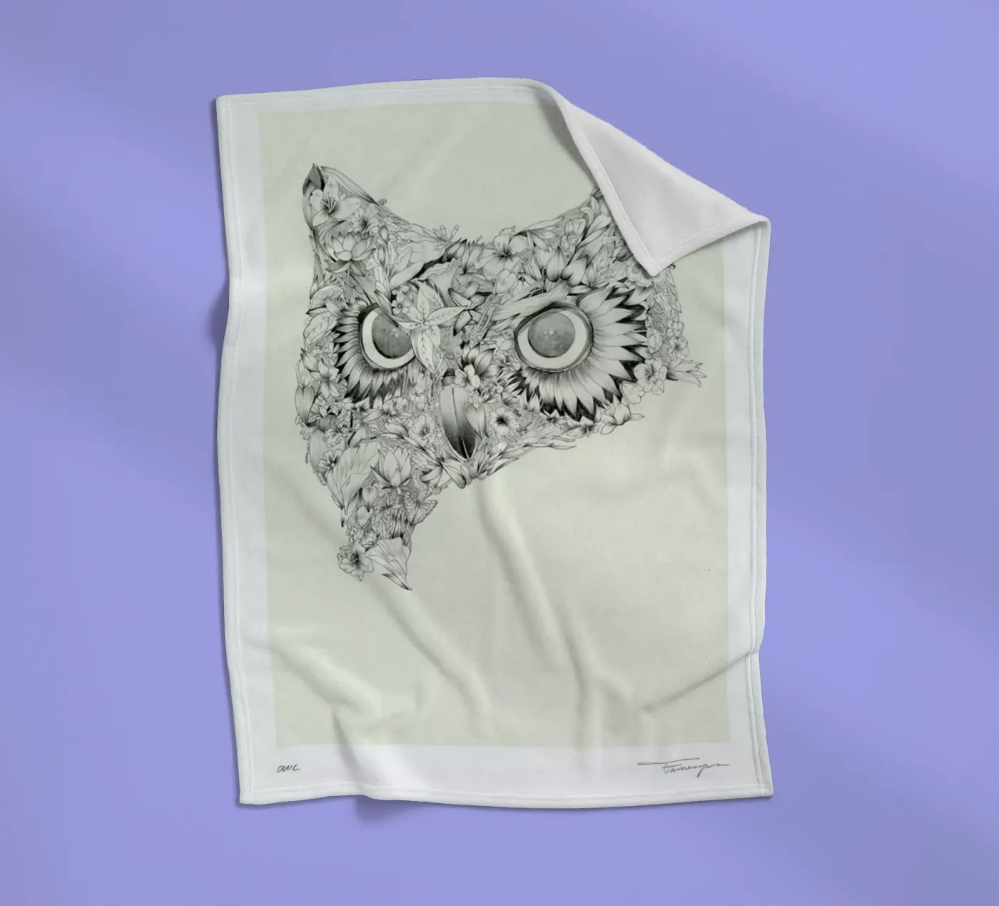 Owl coperta in pile da Faunesque