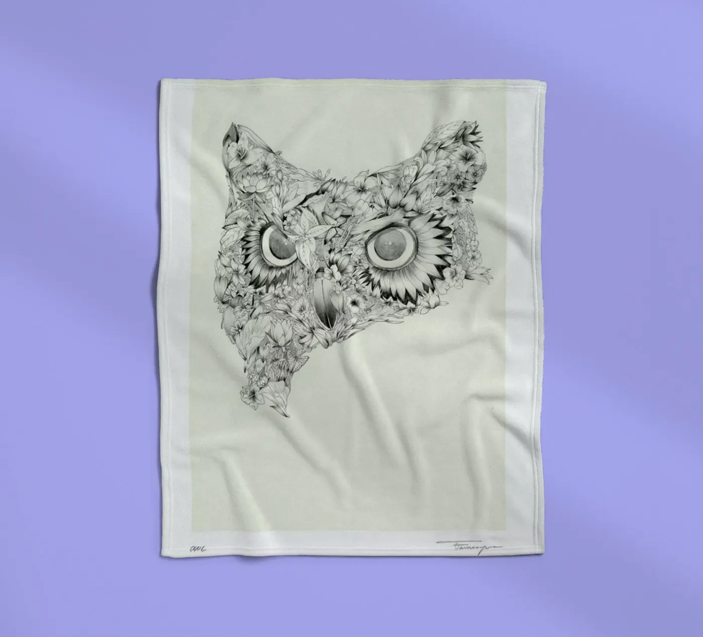 Owl coperta in pile da Faunesque