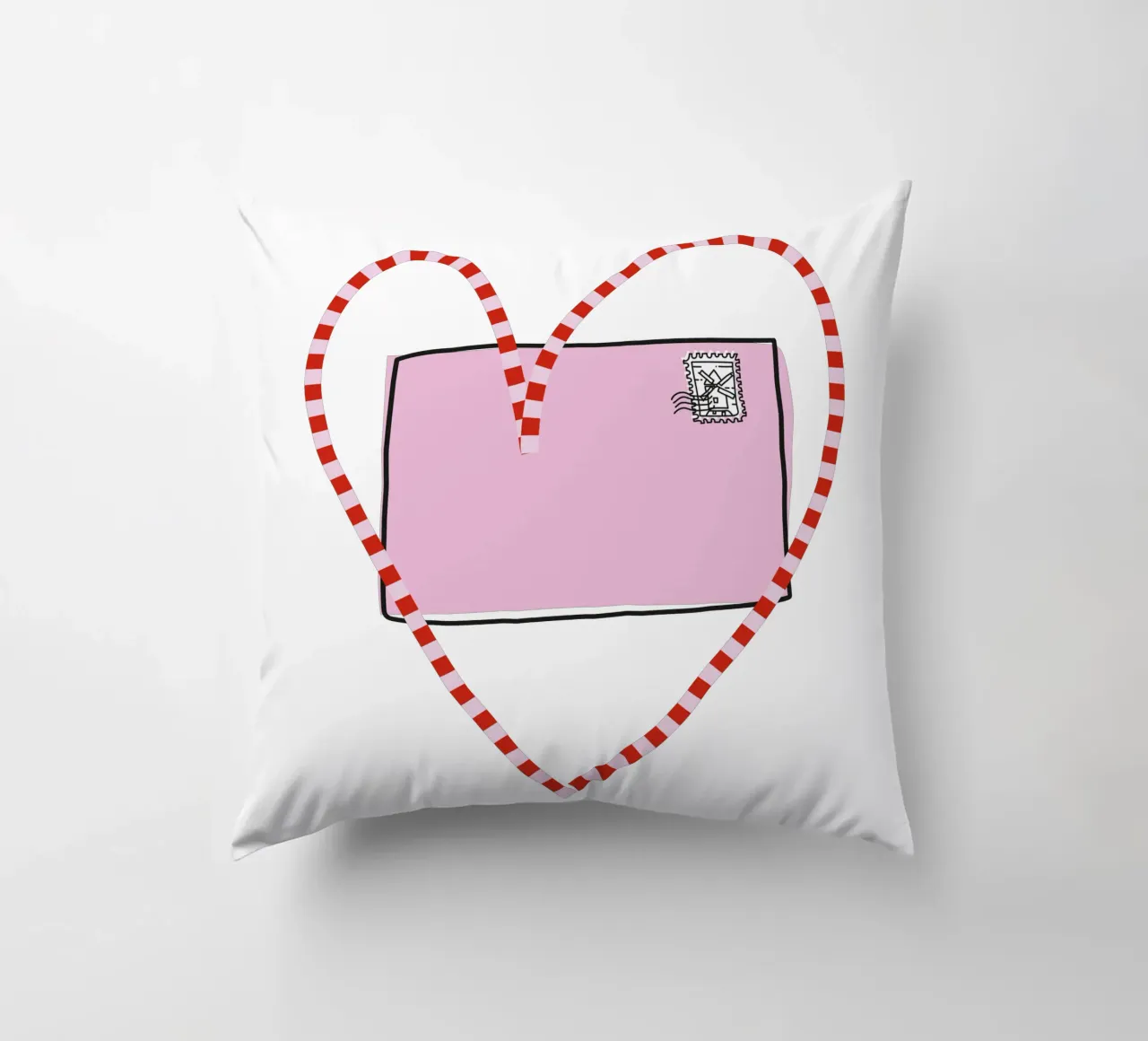 Liebesbrief Kissen von Brushmeetspaper