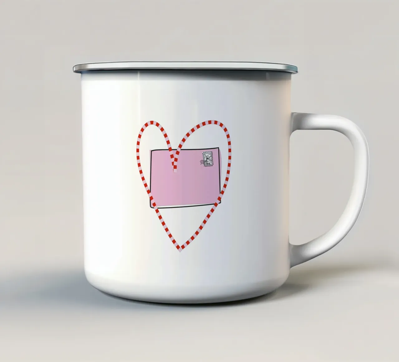 Liebesbrief tazza in smalto da Brushmeetspaper