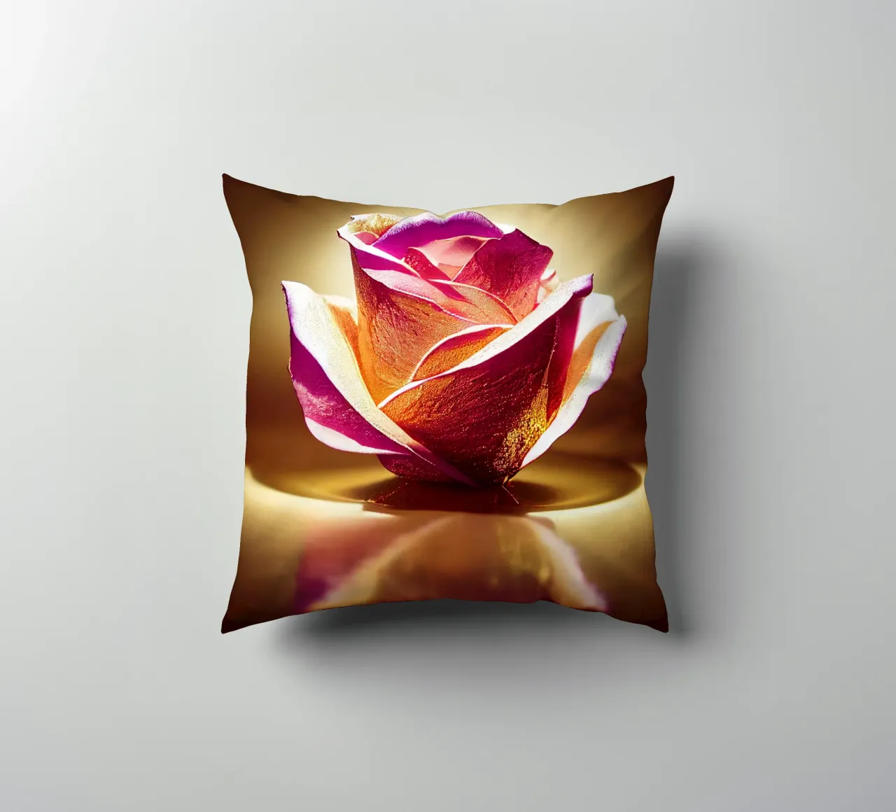 Macro fiore di rosa cuscino da Bold Blooms
