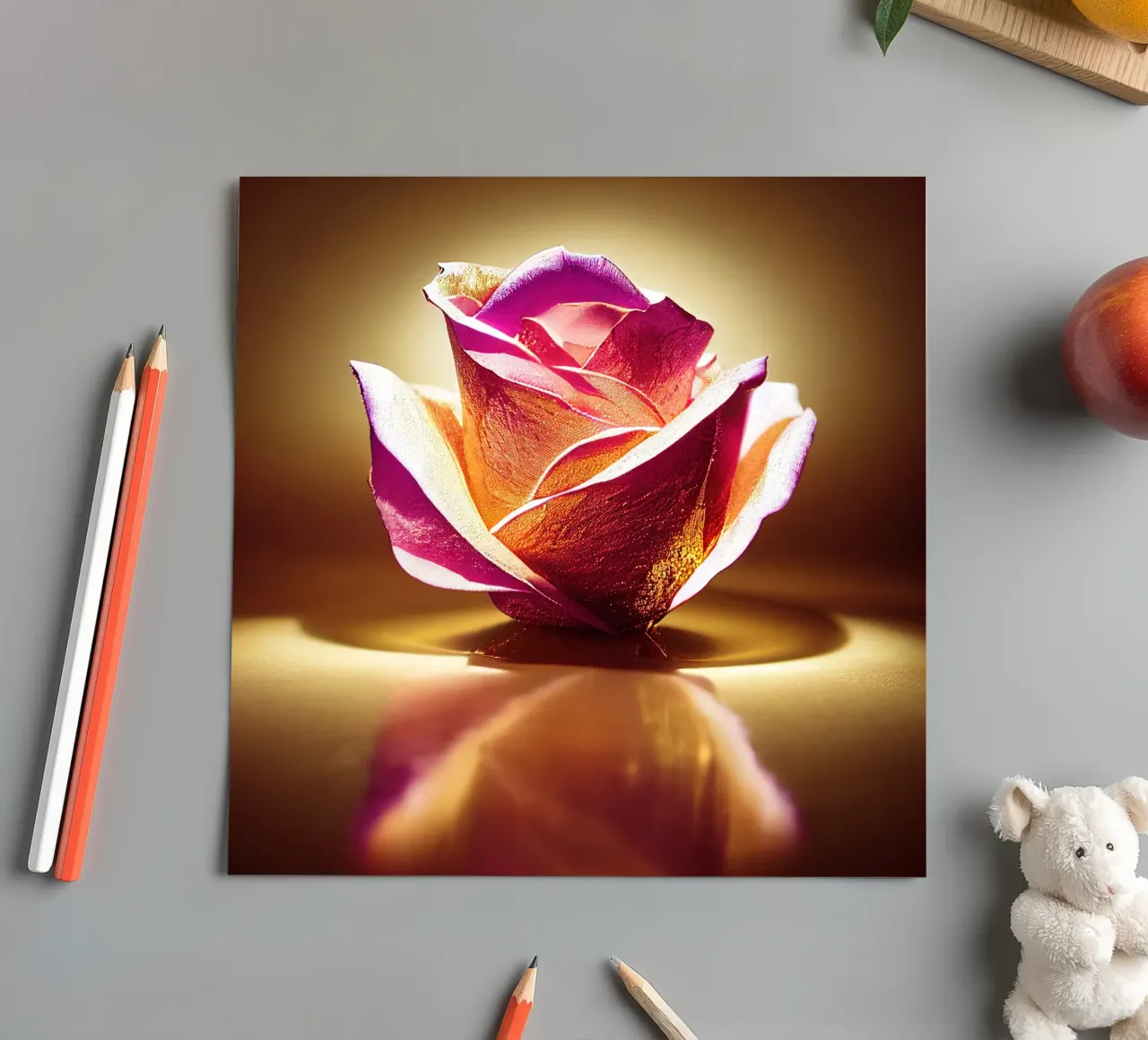 Macro Rose Flower sticker sheet by Bold Blooms