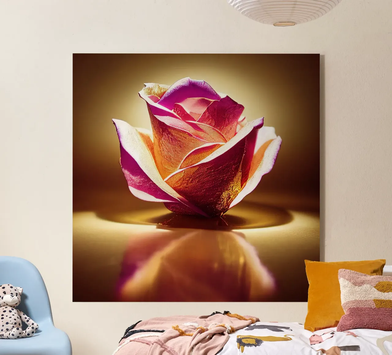 Macro fiore di rosa plexiglass da Bold Blooms
