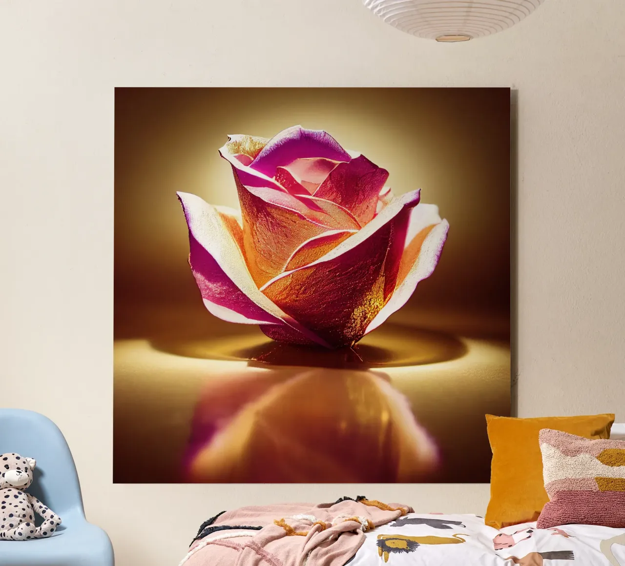 Macro fiore di rosa alluminio dibond da Bold Blooms