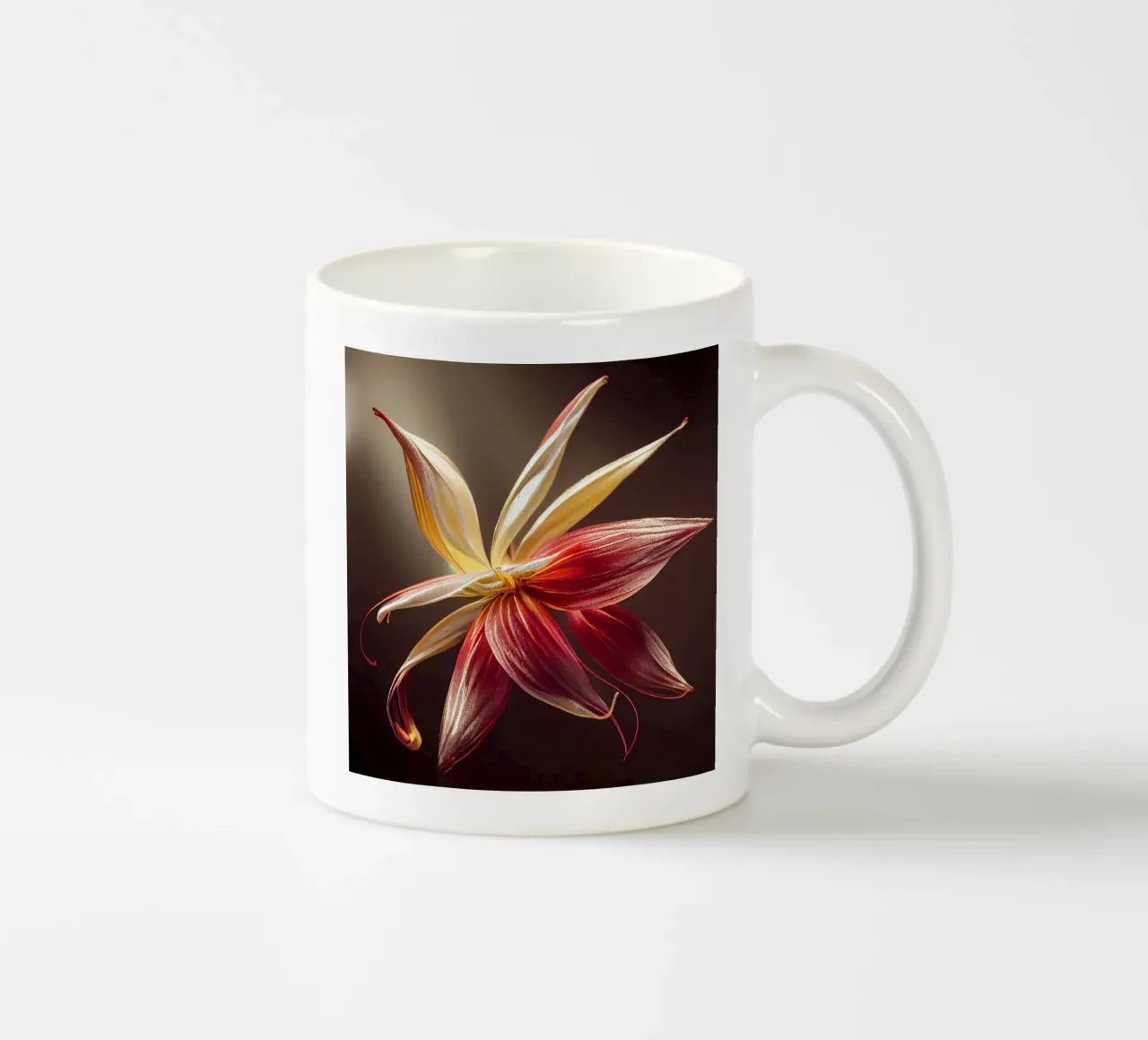 Macro fiore di alga scarlatta tazza in ceramica da Bold Blooms