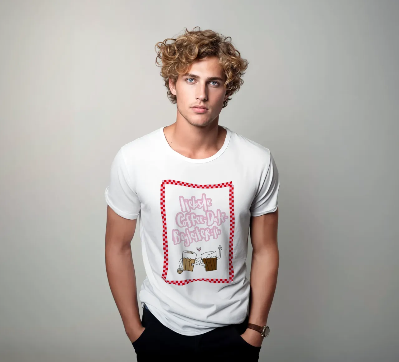 Coffee-date t-shirt da Brushmeetspaper