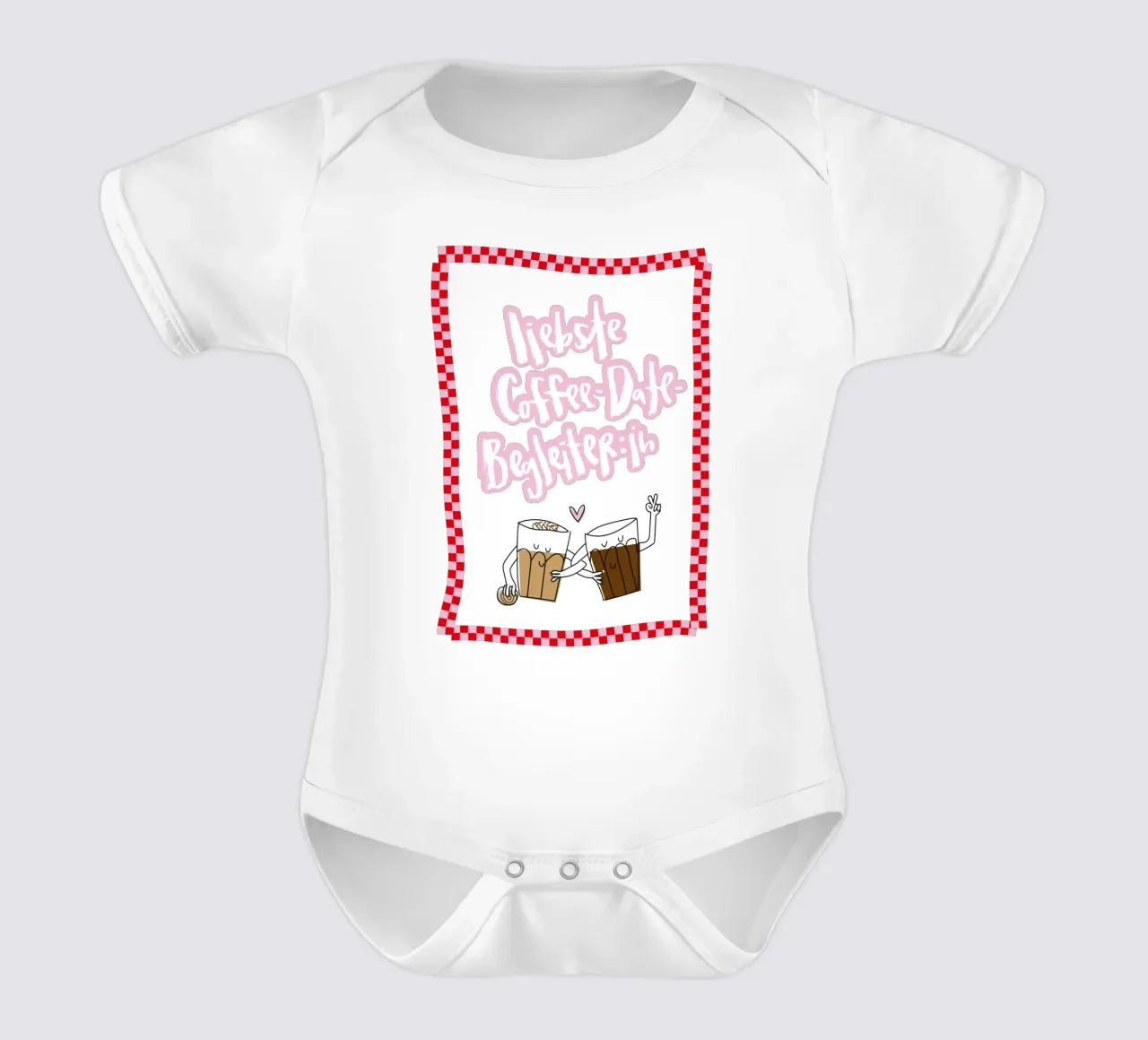 Coffee-date body neonato maniche corte da Brushmeetspaper