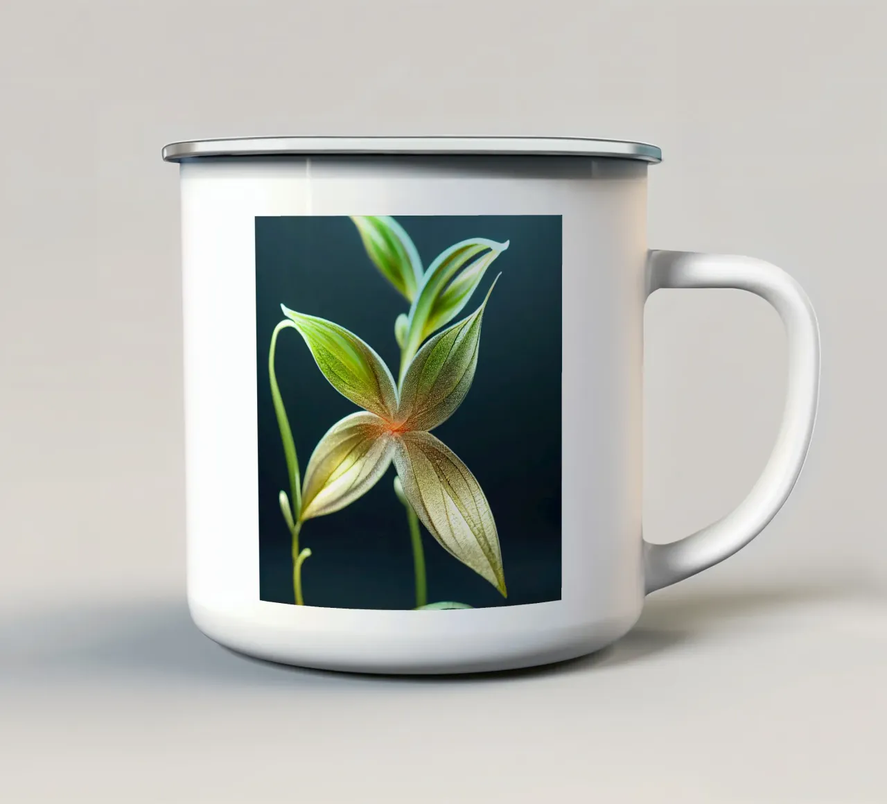 Macro fiore di Shameplant tazza in smalto da Bold Blooms