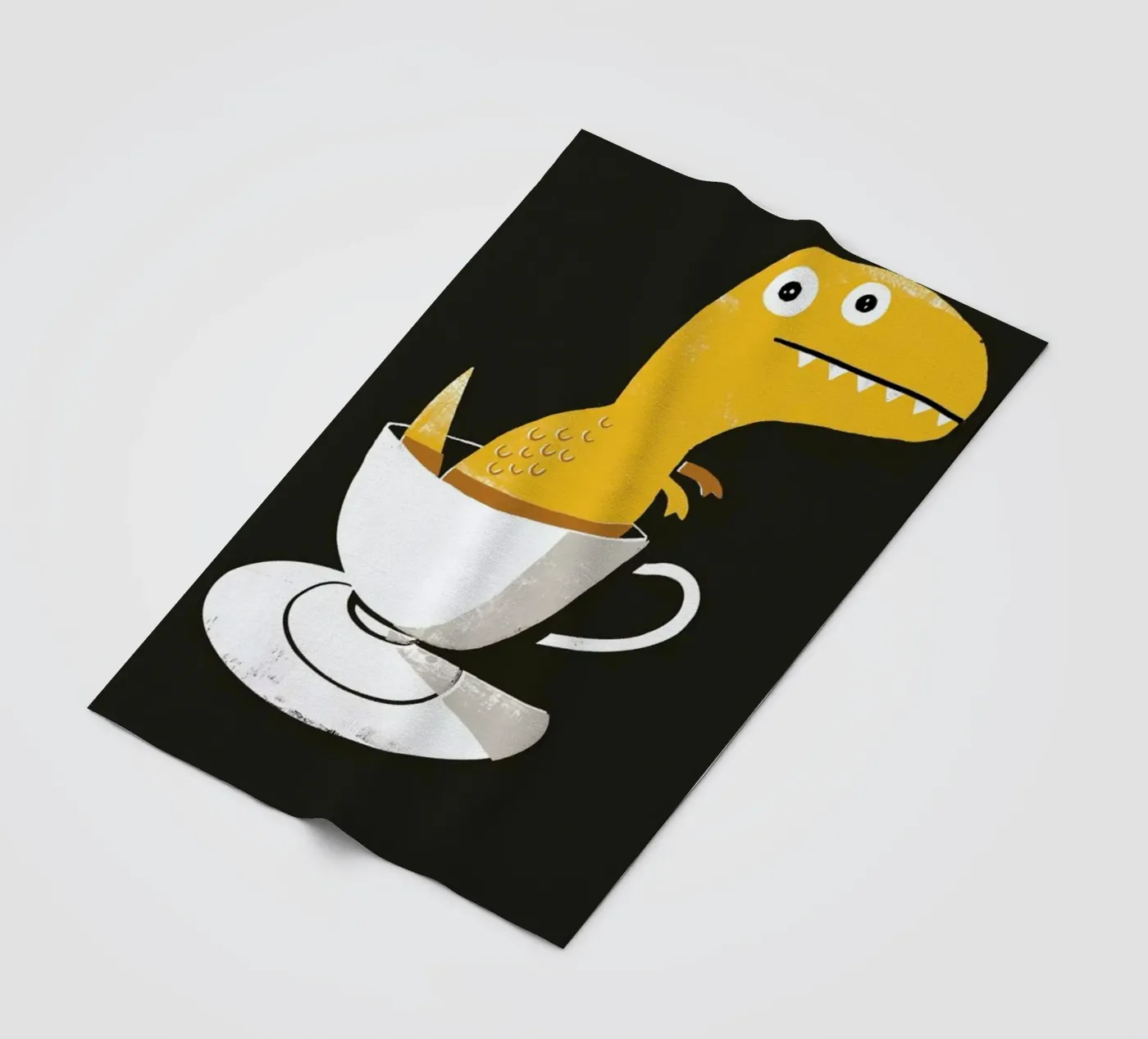 Tea Rex fleece blanket by DinoMike