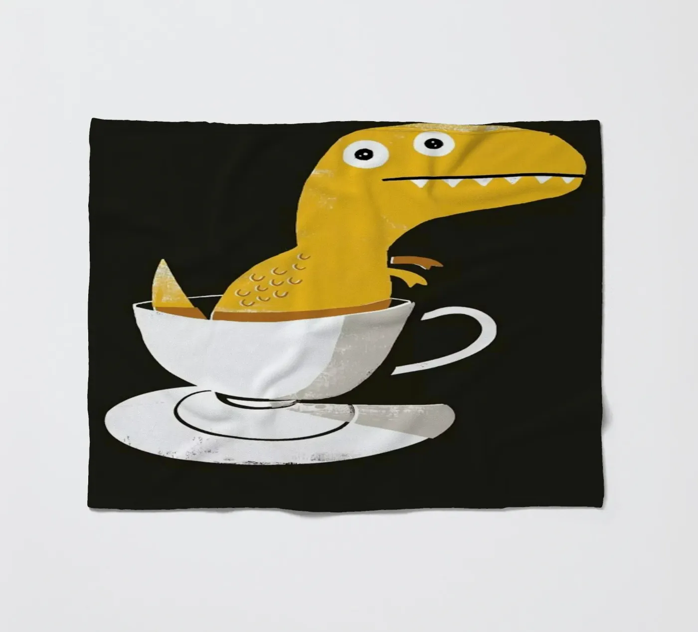 Tea Rex fleece blanket by DinoMike