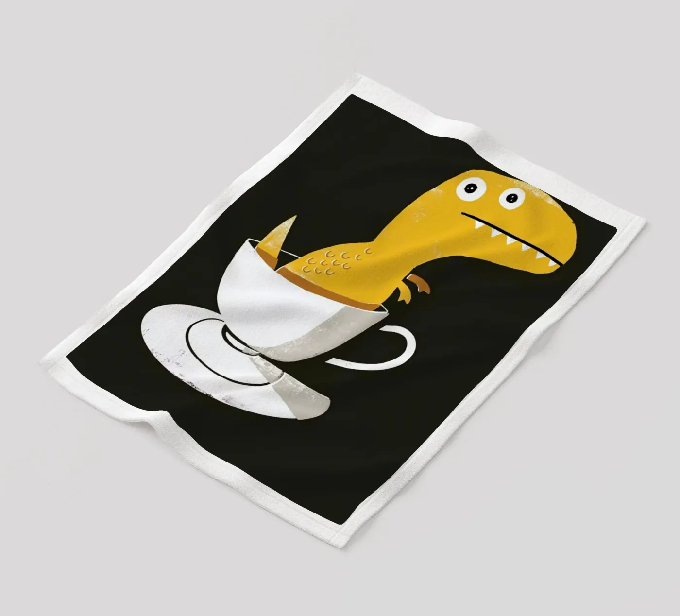 Tea Rex fleece blanket by DinoMike