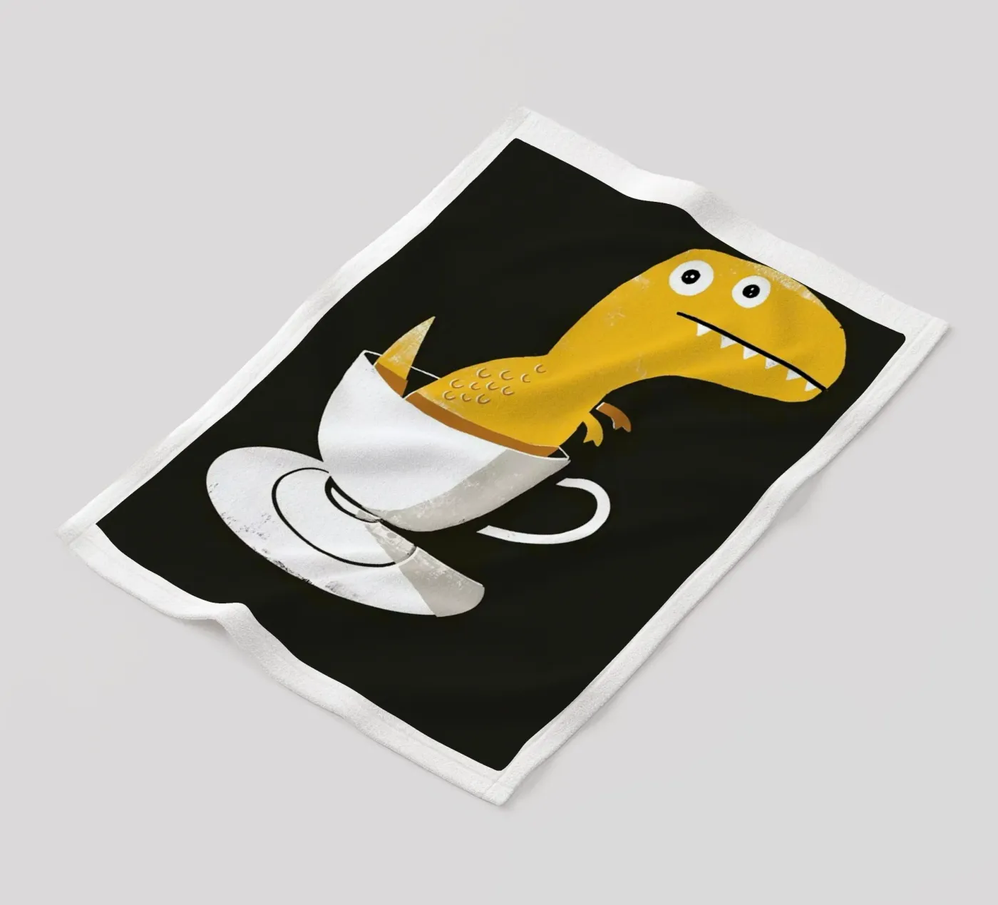 Tea Rex fleece blanket by DinoMike