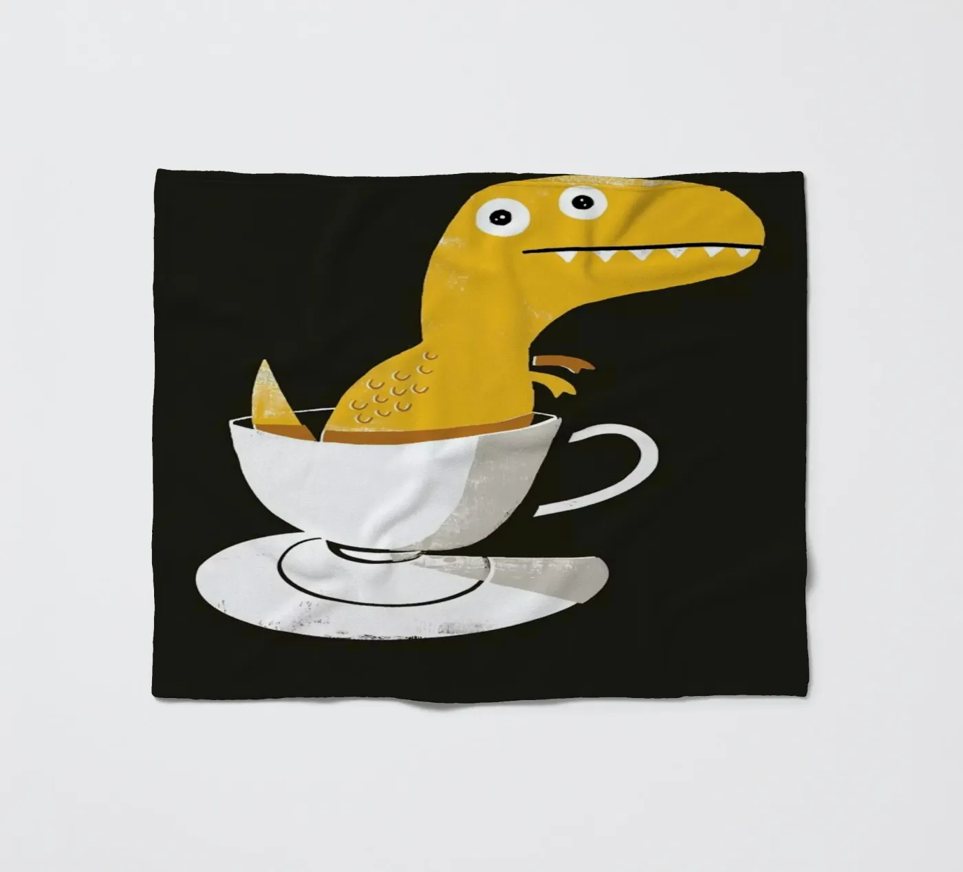 Tea Rex fleece blanket by DinoMike
