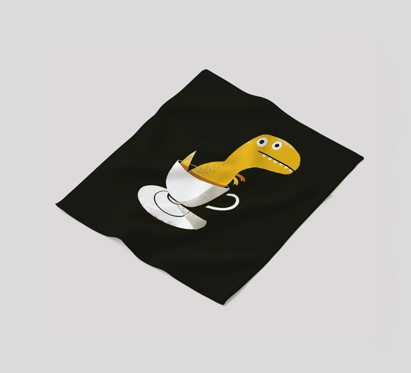 Tea Rex fleece blanket by DinoMike