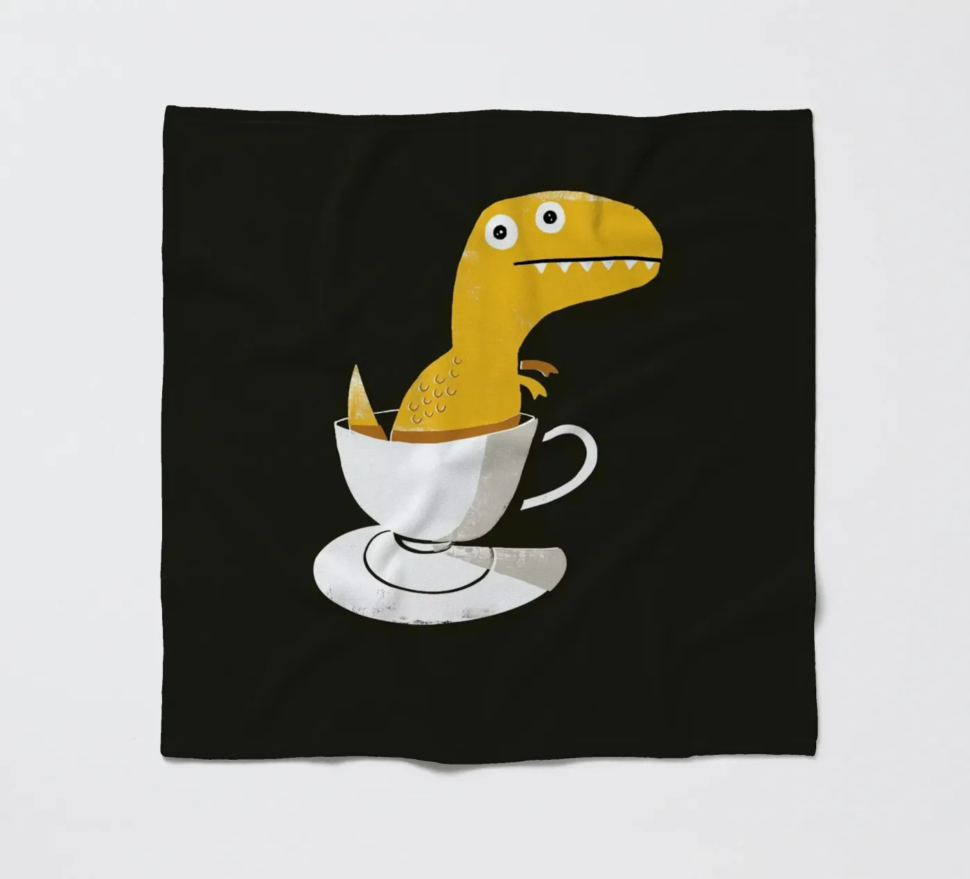 Tea Rex fleece blanket by DinoMike