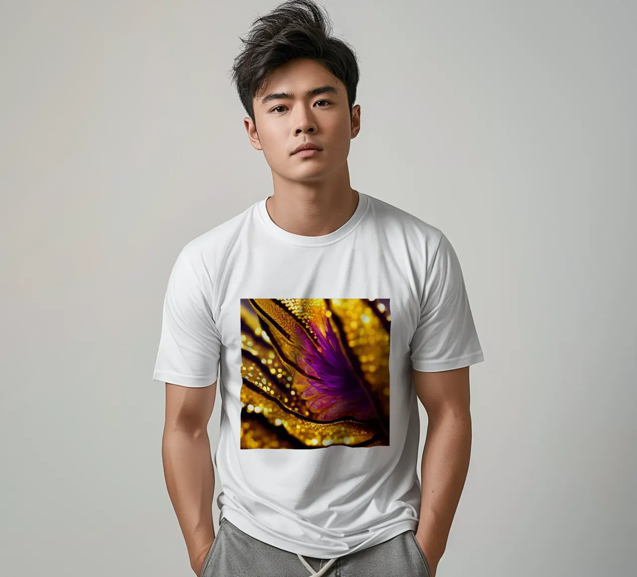 Macro Fiore a sonagli vistoso t-shirt da Bold Blooms