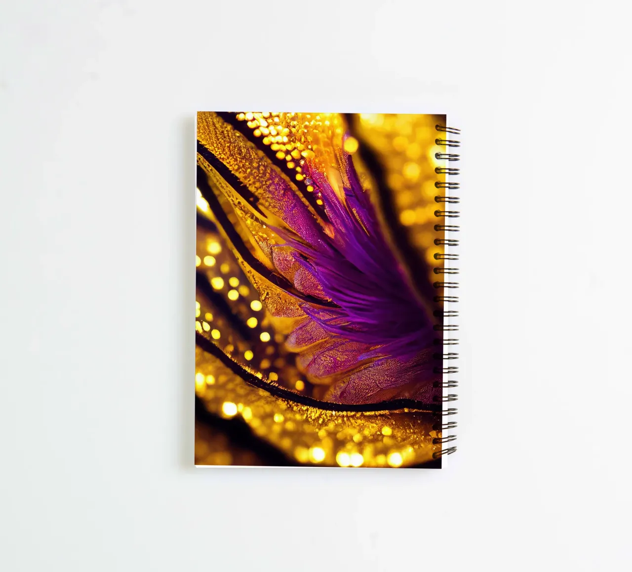 Macro Showy Rattlepod Flower spiral notebook by Bold Blooms