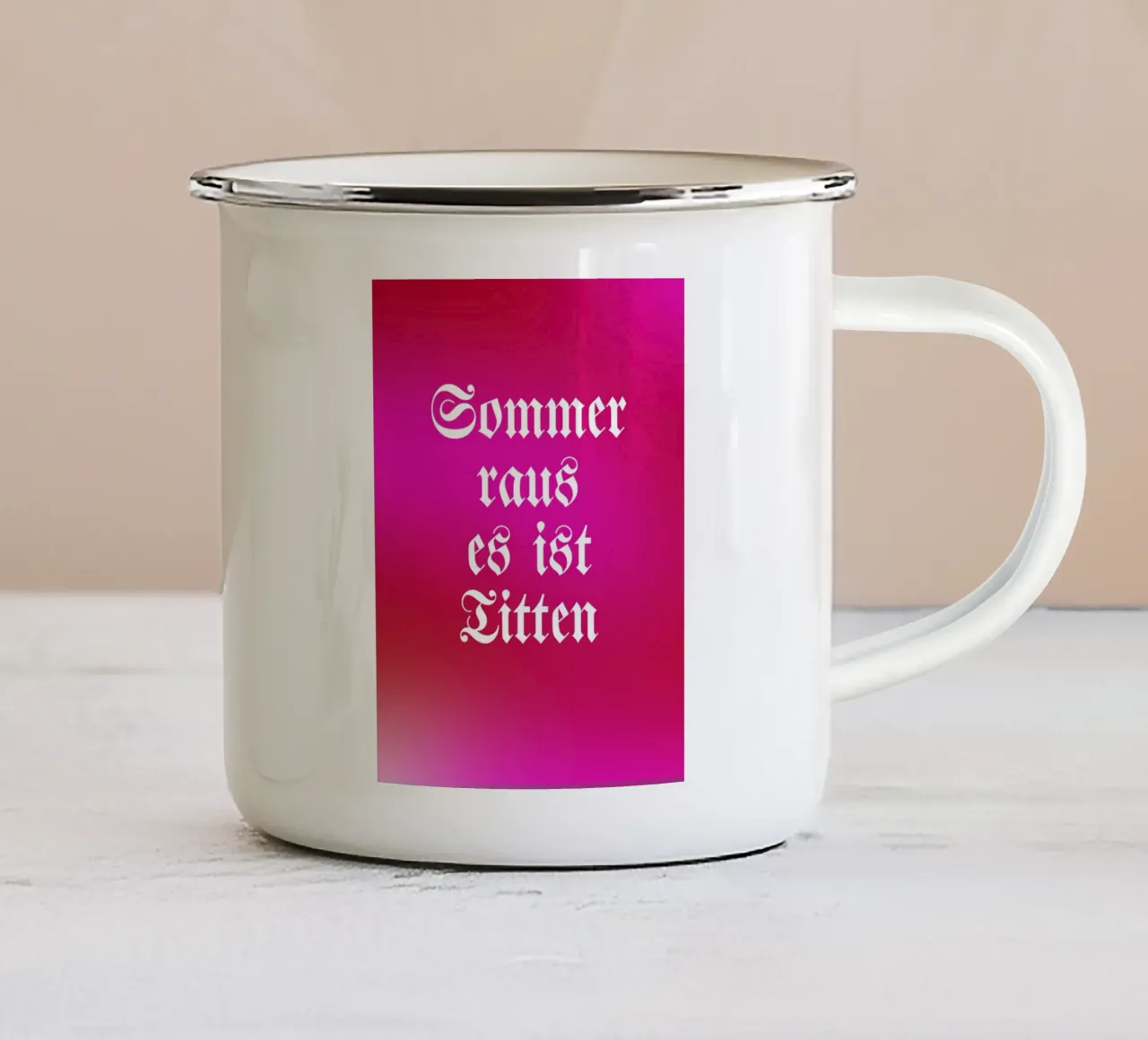 Sommer tazza in smalto da Flo Klein