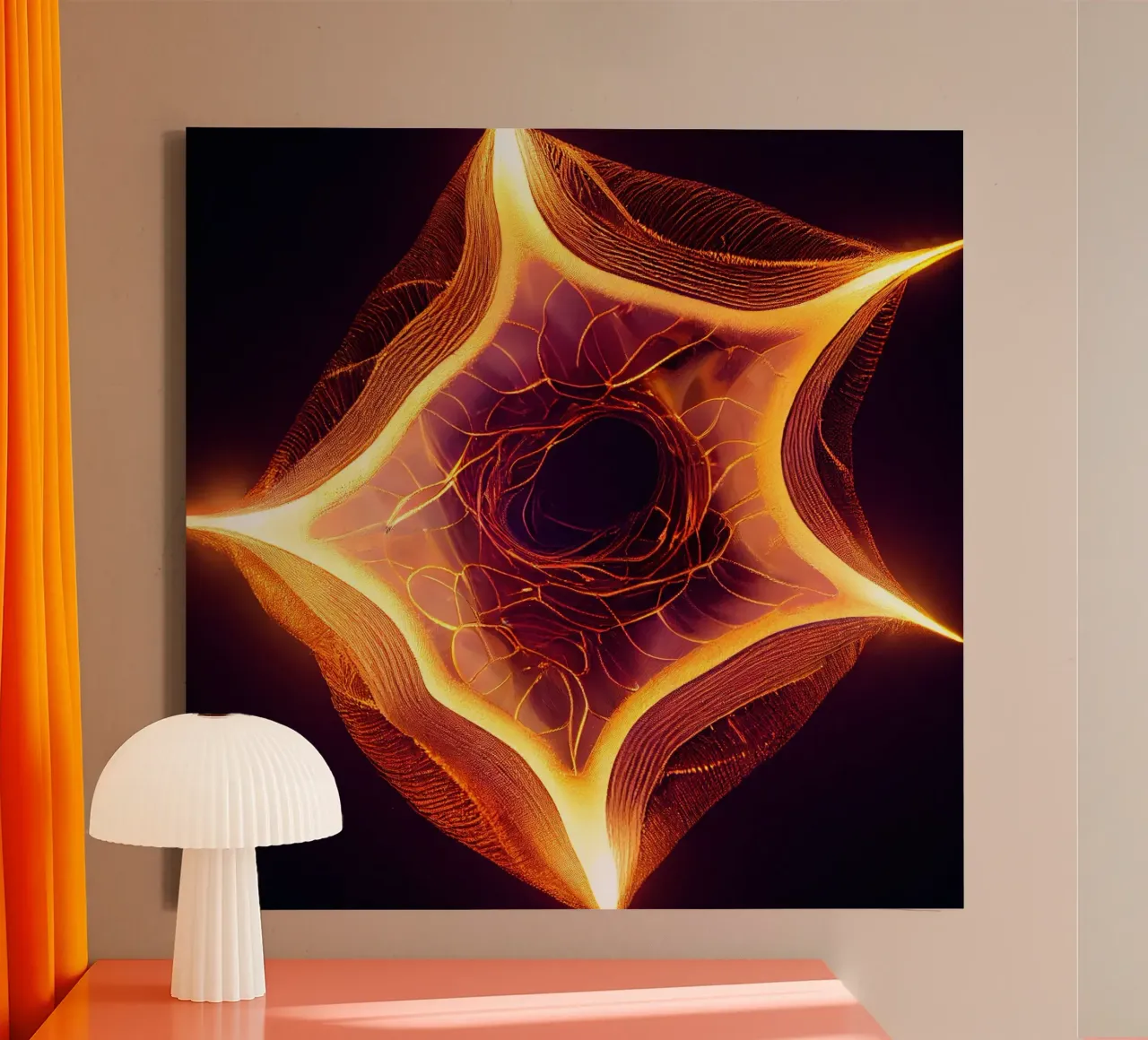 Macro Showy Rattlepod Flower canvas by Bold Blooms