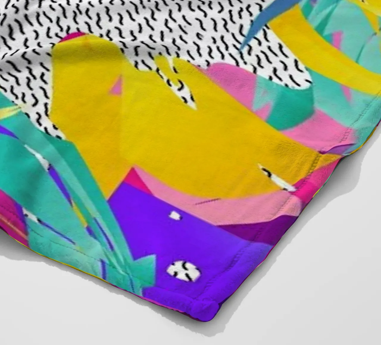 80's Abstract coperta in pile da Danny Ivan