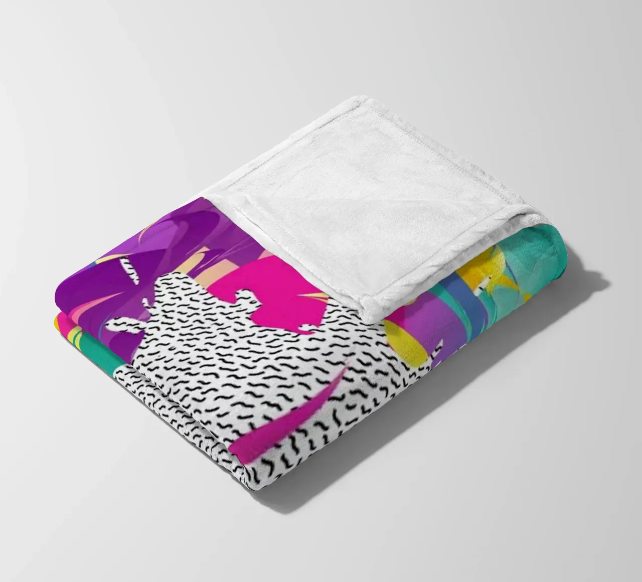 80's Abstract coperta in pile da Danny Ivan