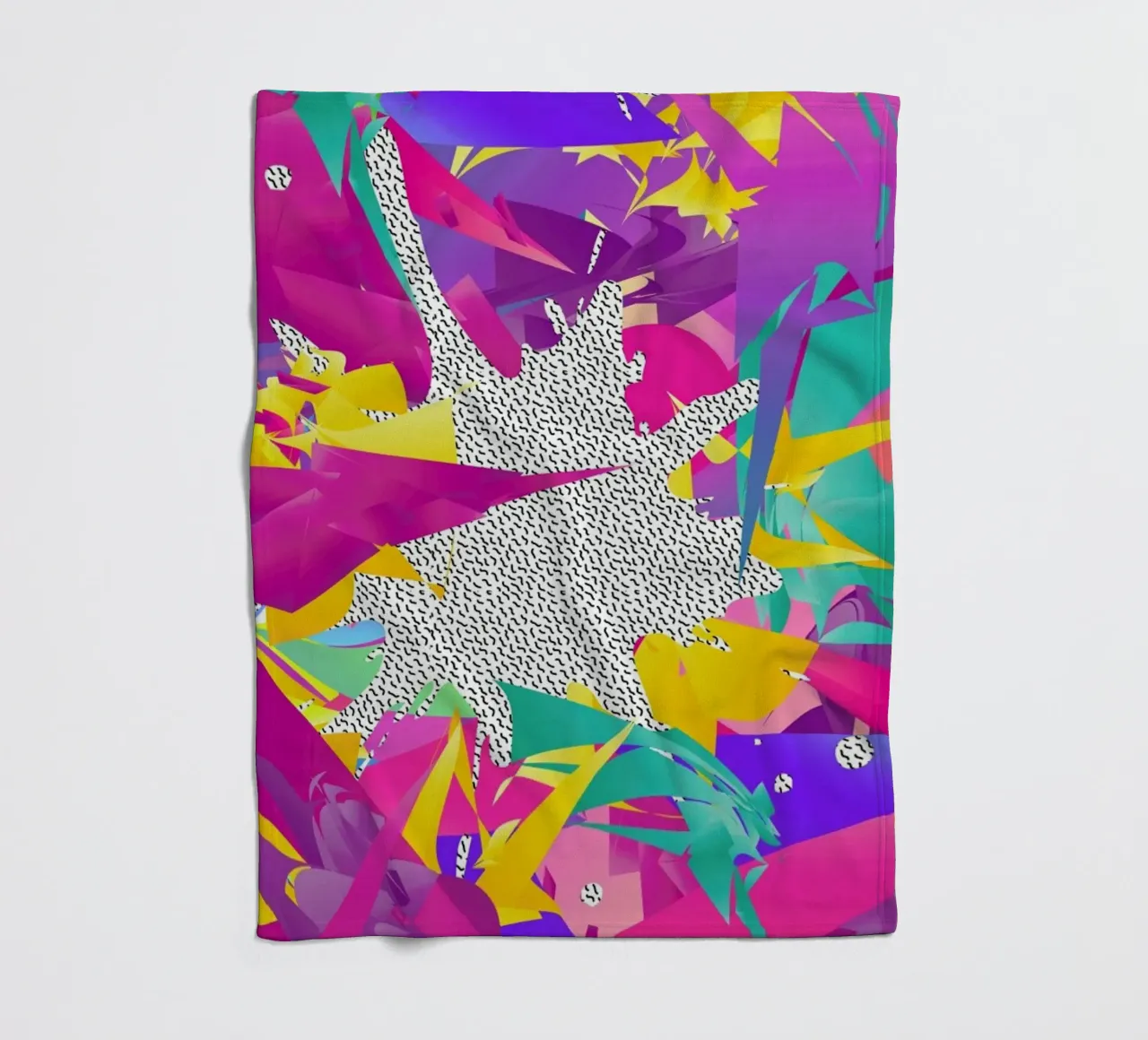 80's Abstract coperta in pile da Danny Ivan