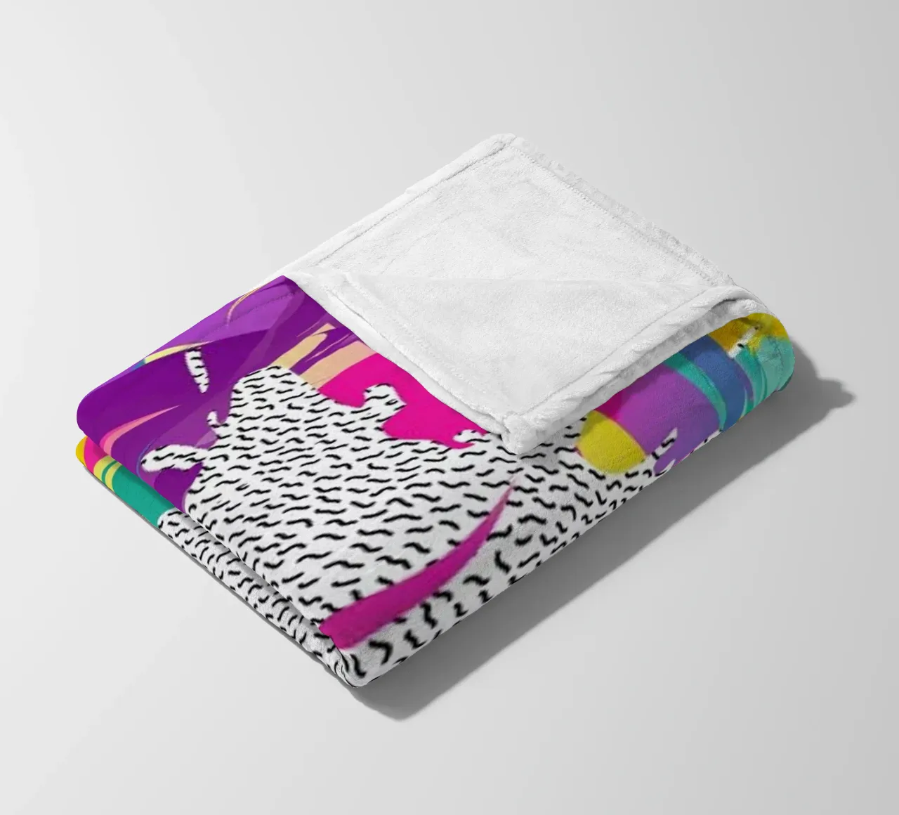 80's Abstract coperta in pile da Danny Ivan