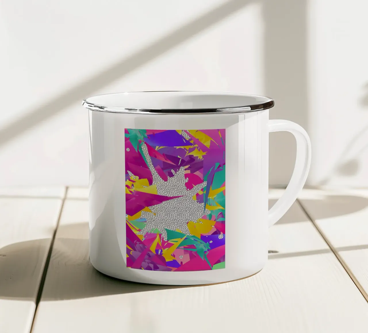 80's Abstract tazza in smalto da Danny Ivan