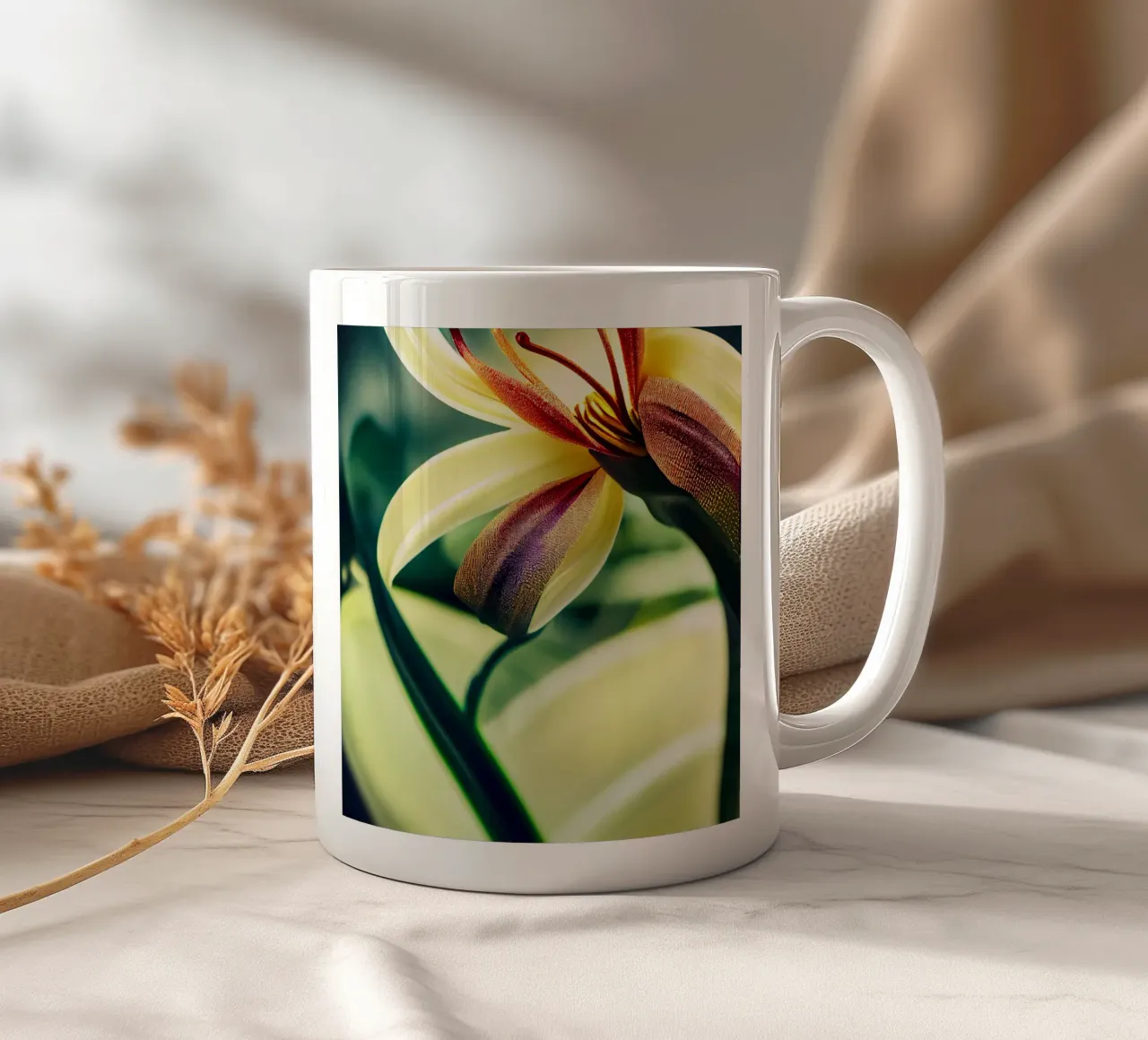 Macro Siroi Lily Flower tazza in ceramica da Bold Blooms