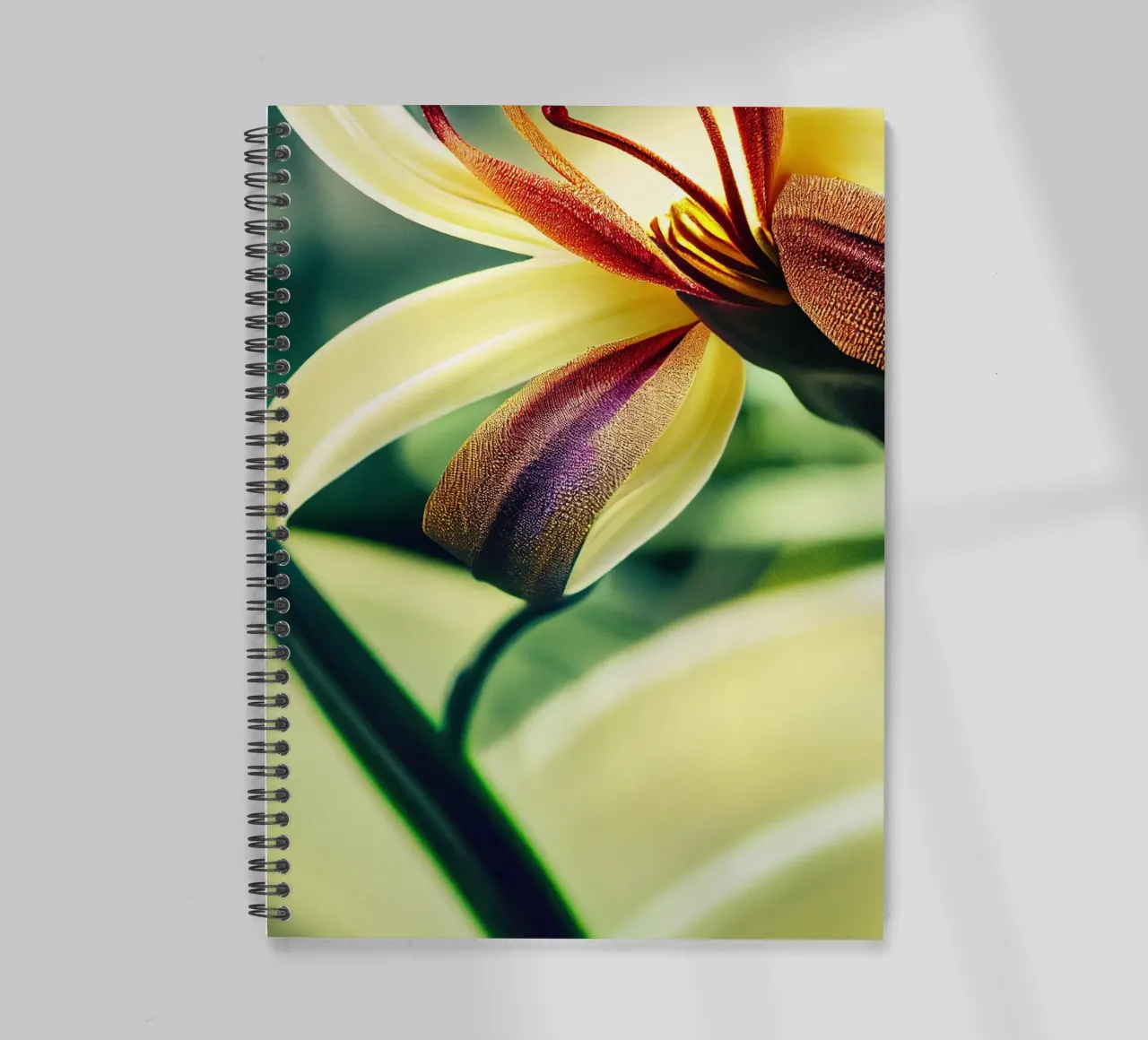 Macro Siroi Lily Flower spiral notebook by Bold Blooms