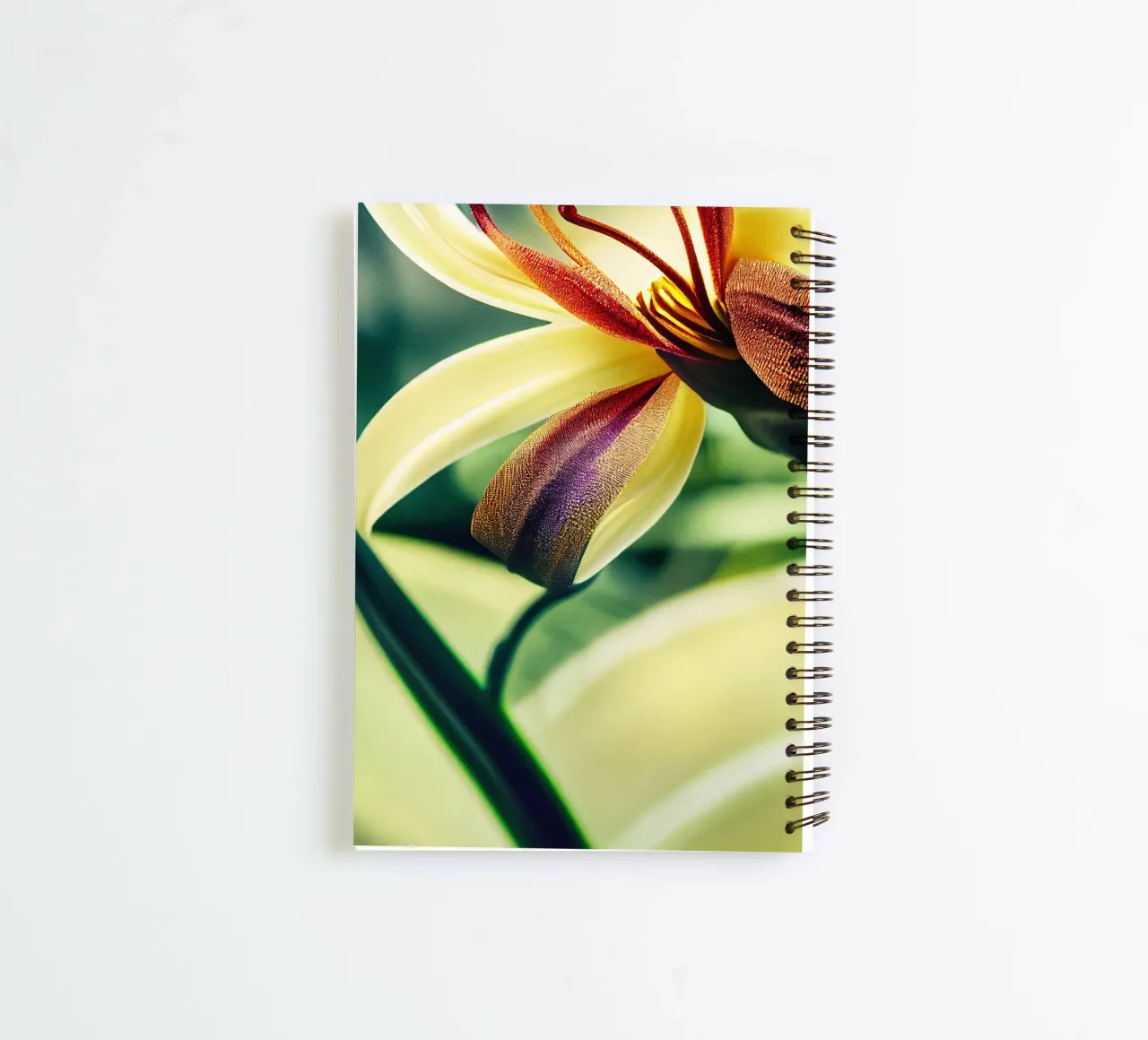 Macro Siroi Lily Flower spiral notebook by Bold Blooms