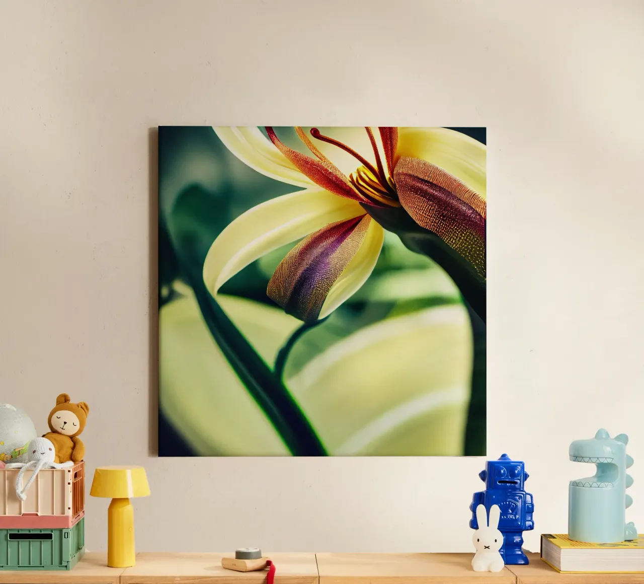 Macro Siroi Lily Flower tela da Bold Blooms