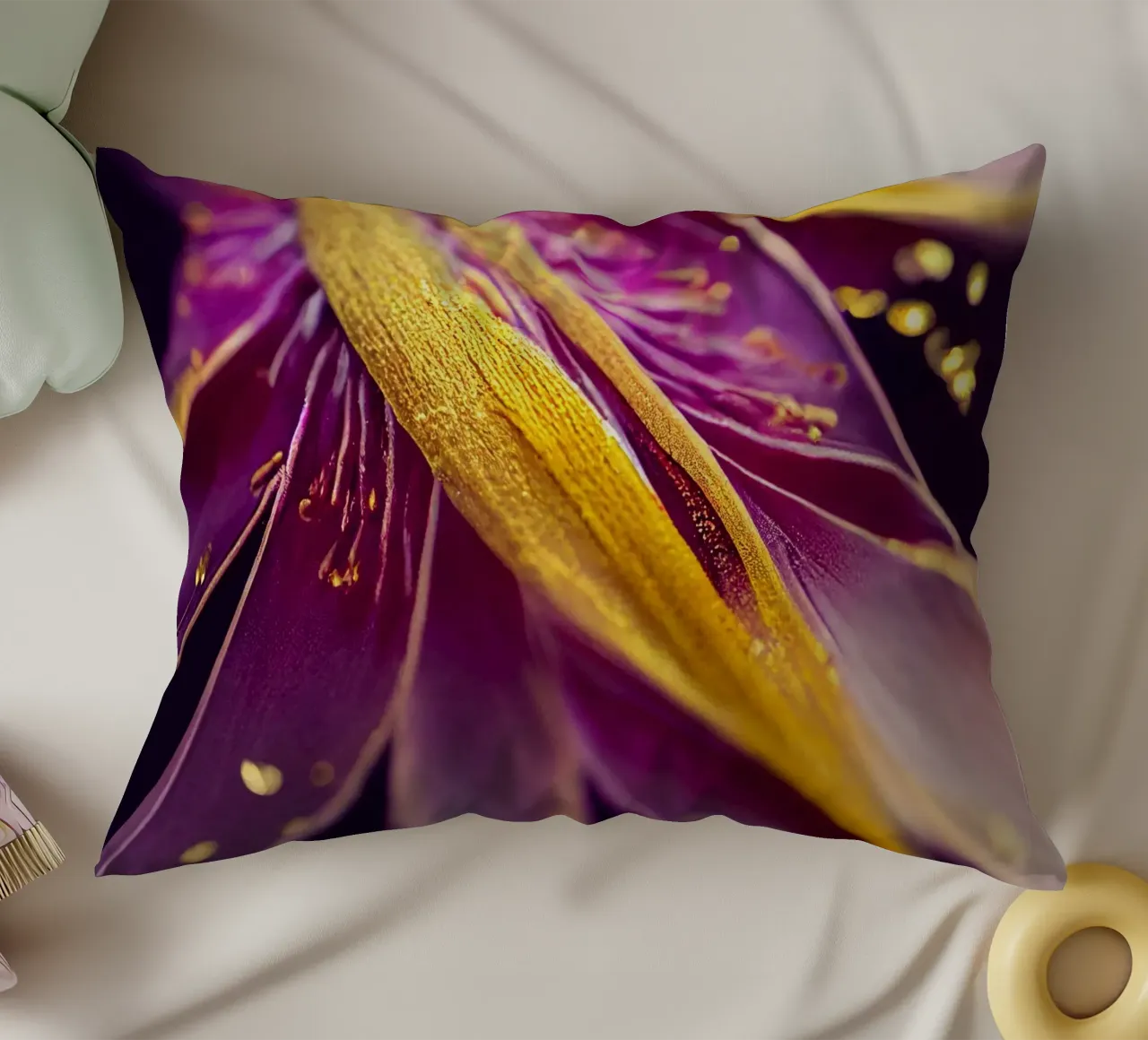 Macro fiore di ciliegio spagnolo cuscino da Bold Blooms