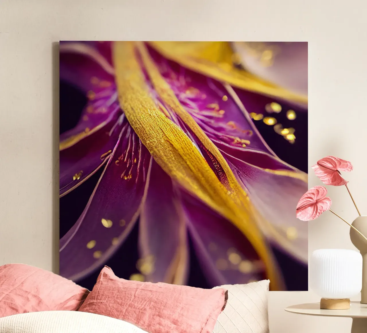 Macro fiore di ciliegio spagnolo tela con Cornice a cassetta da Bold Blooms