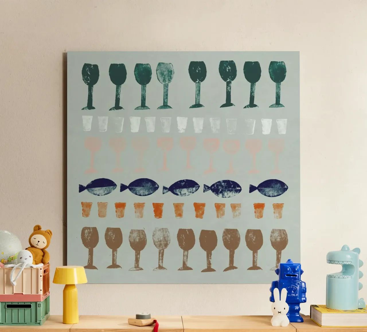 Fish and Wine 1 alluminio dibond da Rinah Lang