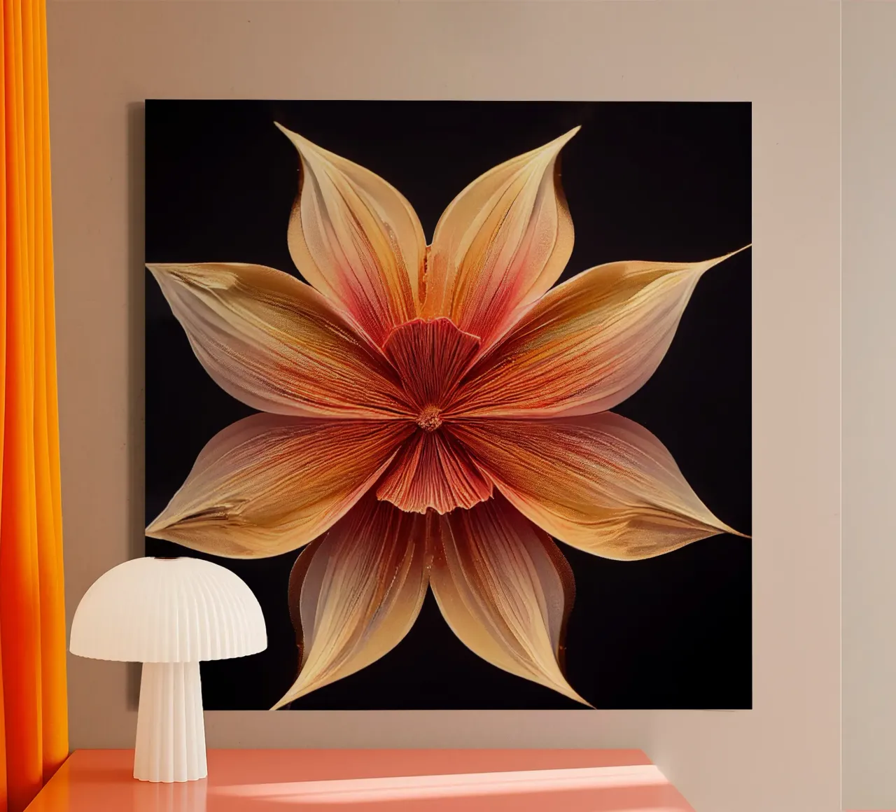 Macro fiore di stramonio tela con Cornice a cassetta da Bold Blooms