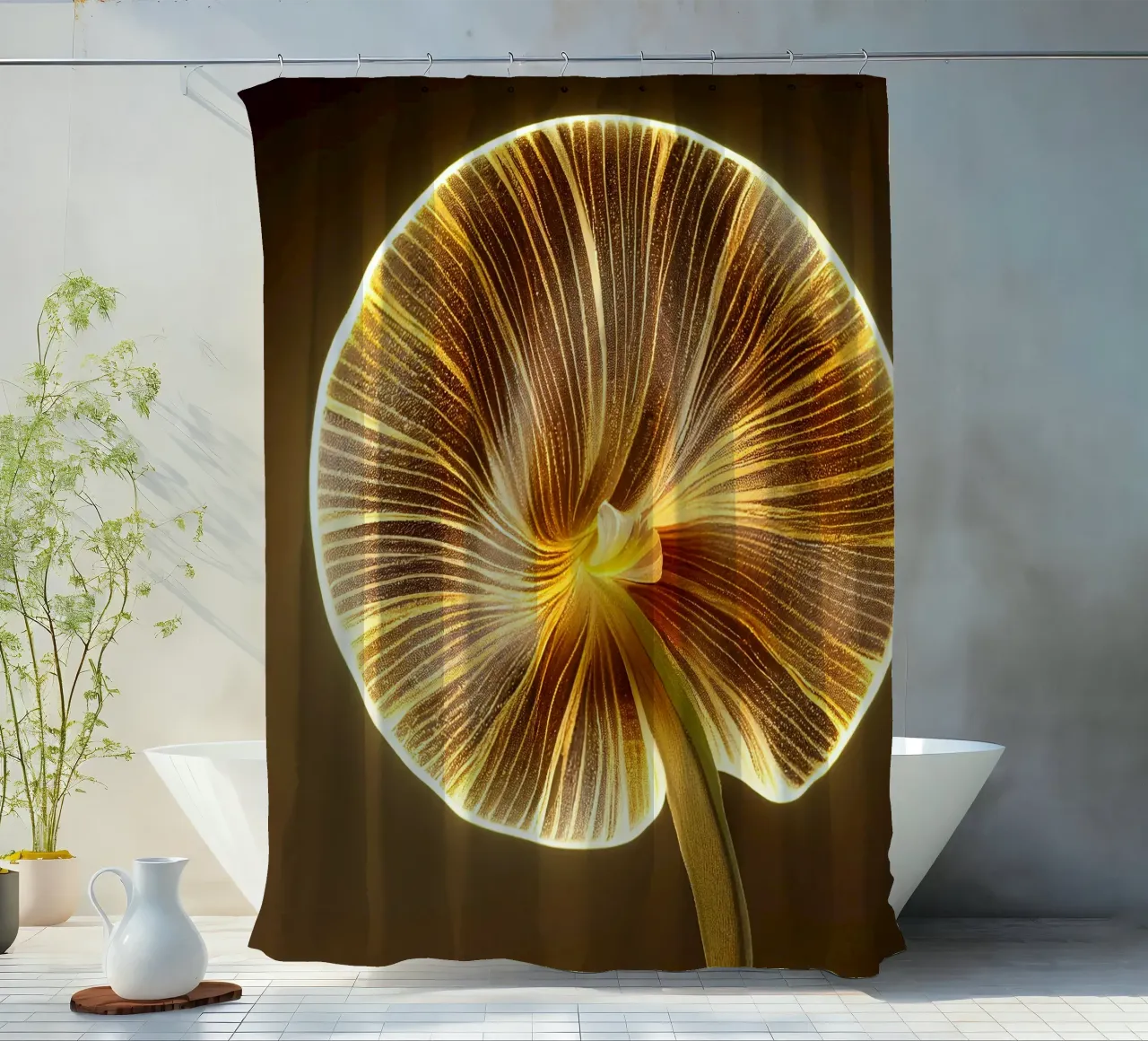 Macro fiore di stramonio tenda da doccia da Bold Blooms
