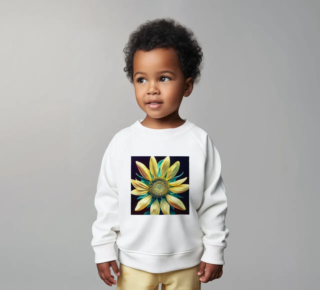 Makro-Sonnenblume Baby Sweatshirt von Bold Blooms