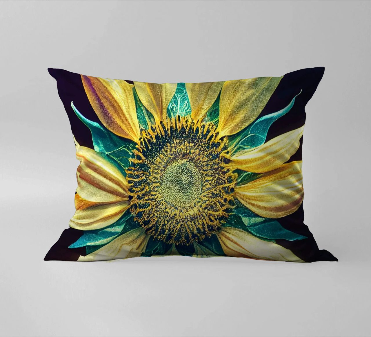 Girasole macro cuscino da Bold Blooms