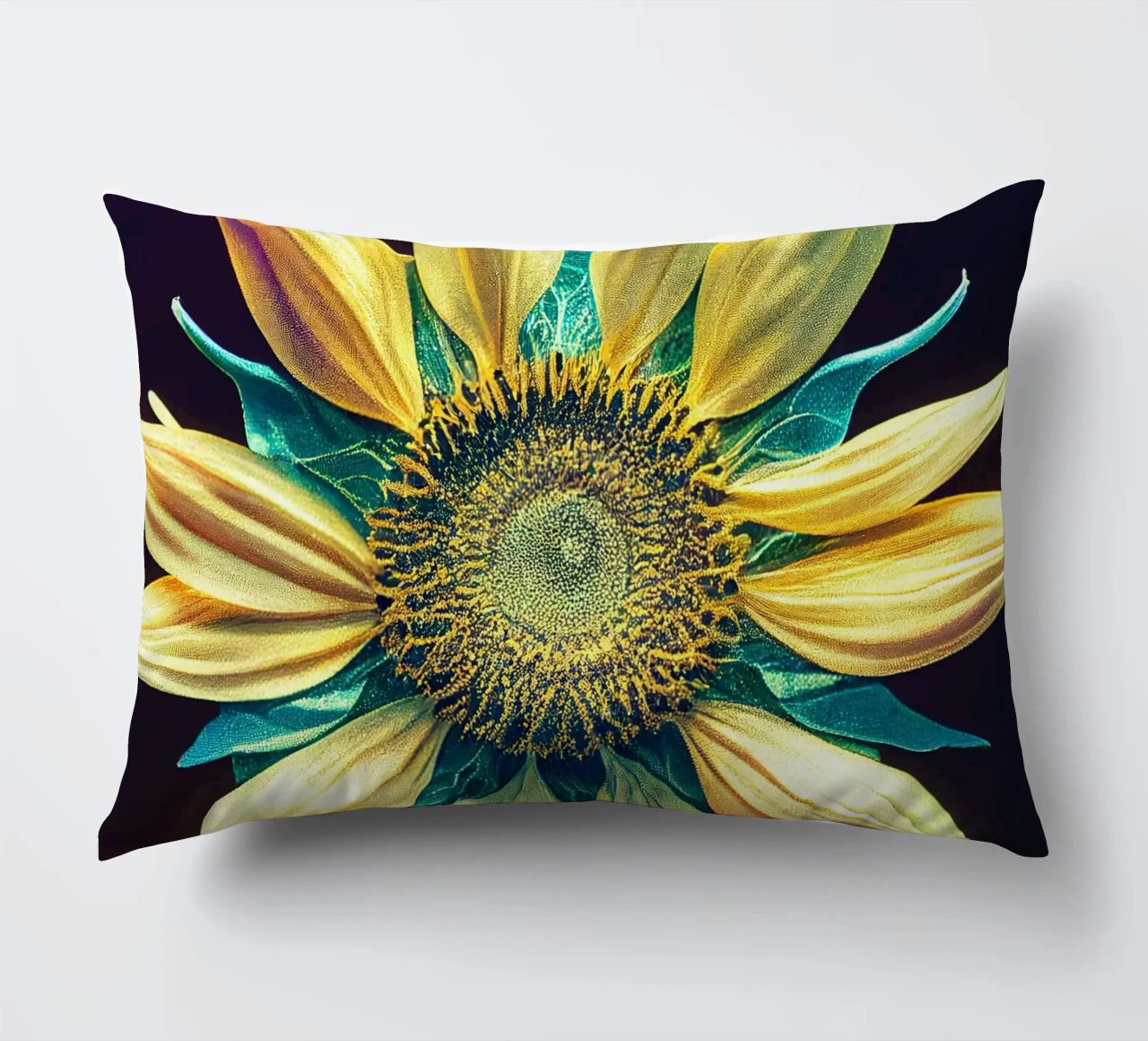 Girasole macro cuscino da Bold Blooms