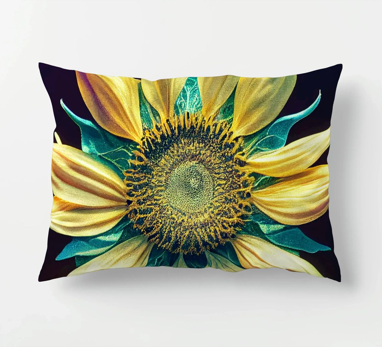 Girasole macro cuscino da Bold Blooms