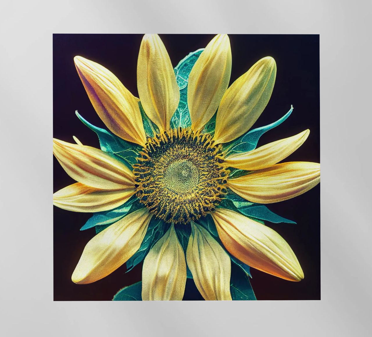 Girasole macro pellicola backlit da Bold Blooms