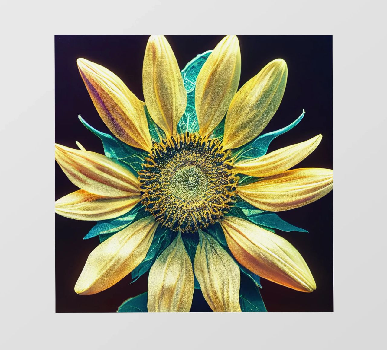 Girasole macro pellicola backlit da Bold Blooms