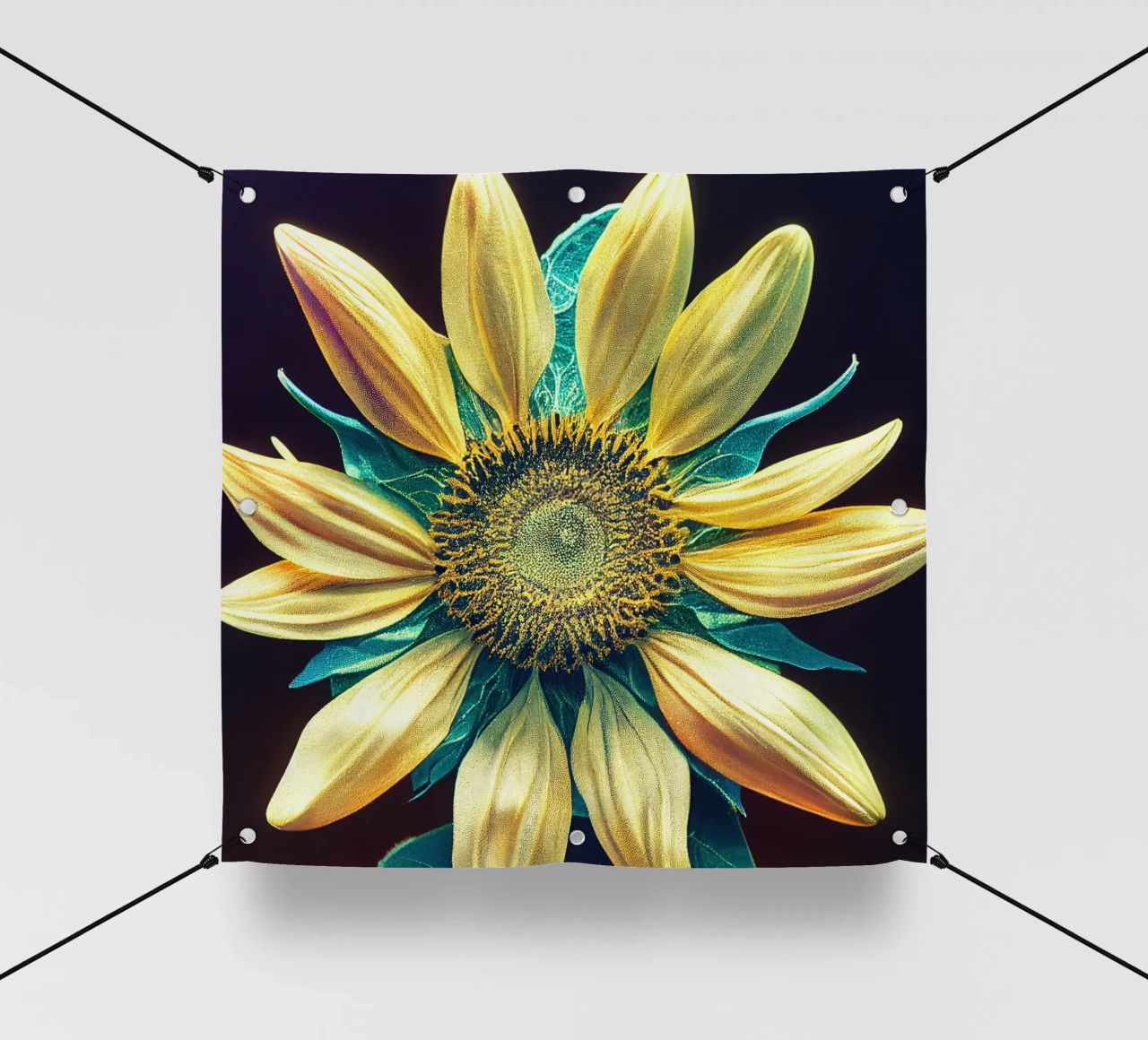 Girasole macro telo in pvc da Bold Blooms